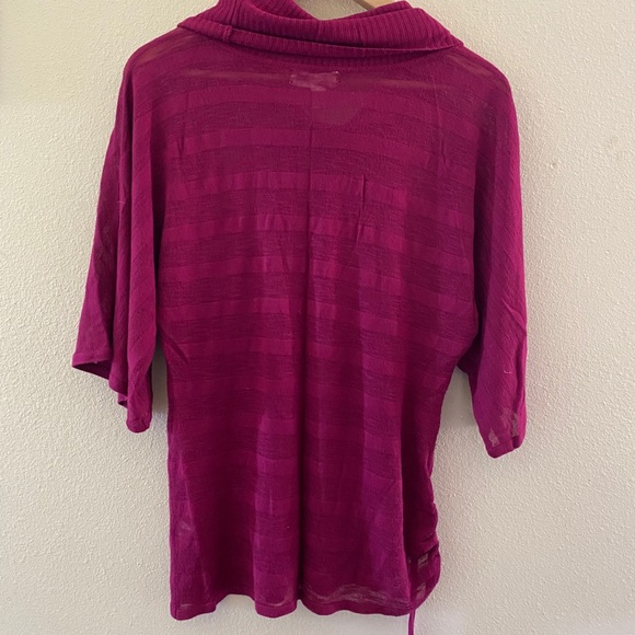 Purple Cowl Neck Layer Sweater - Picture 2 of 5